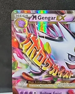 Pokemon TCG Mega Gengar EX XY166 Black Star Promo Shiny Holo Rare Card - Image 2