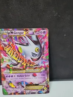 Pokemon TCG Mega Gengar EX XY166 Black Star Promo Shiny Holo Rare Card - Image 3