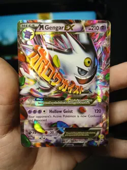 Pokemon TCG Mega Gengar EX XY166 Black Star Promo Shiny Holo Rare Card - Image 1