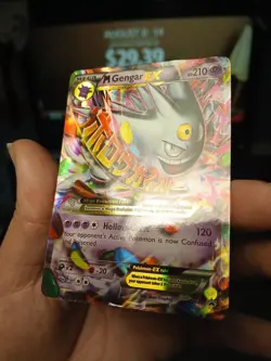 Pokemon TCG Mega Gengar EX XY166 Black Star Promo Shiny Holo Rare Card - Image 3