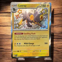 Luxray 137/091 Shiny Rare Pokemon Card NM/M - Paldean Fates TCG - Image 1