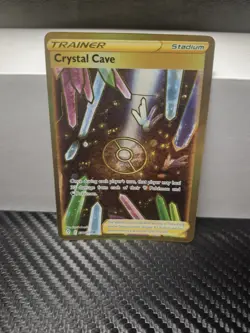 Pokemon Card Evolving Skies 230/203 Crystal Cave Gold Full Art Secret Rare - Image 1
