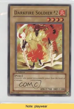 Darkfire Soldier #2 1st Ed. YuGiOh Pharaoh's Servant #PSV-045 2002 READ 0b3 - Image 1
