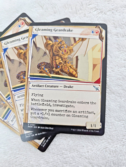 MTG Gleaming Geardrake Showcase #361 Murders at Karlov Manor U NM Play Set Qty 4 - Image 5