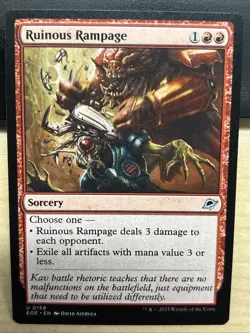 MTG Edge of Eternities 0158 Ruinous Rampage Sorcery UNCOMMON - Image 1