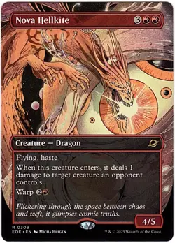 MTG Edge Of Eternities Nova Hellkite Borderless (Rare) - Image 1