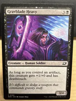 MTG Edge of Eternities 0102 Gravblade Heavy Creature Human Soldier COMMON - Image 1