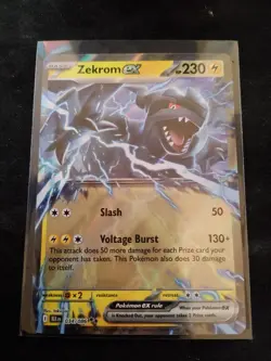 Pokemon TCG SV: Black Bolt Zekrom EX Double Rare 036/086 Foil HOLO MINT - Image 1