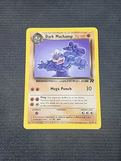 Pokemon Team Rocket "Dark Machamp" 27/82 / Regular Rare / Moderately Played - Image 1