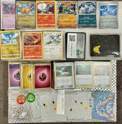 Pokemon TCG Lot Common Uncommon Trainer Holo Reverse Rare Dice Sleeves Counter - Image 1