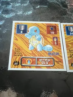 Pokemon No.007 008 009 Squirtle Wartortle Blastoise Sticker Amada - Image 3