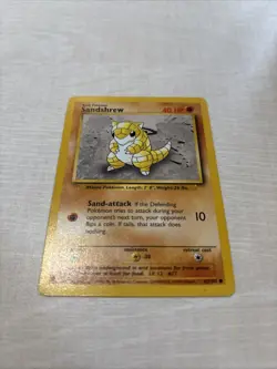 Pokemon TCG Sandshrew Base Set, Card 62/102, Regular, 1999 - Image 1