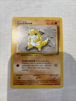 Pokemon TCG Sandshrew Base Set, Card 62/102, Regular, 1999 - Image 2