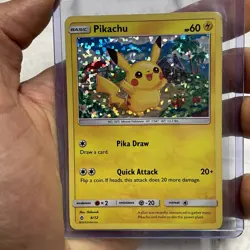 Pokemon Pikachu 4/12 McDonald's Promos 2018 Holo Pokemon Card LP TCG Nintendo - Image 1