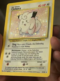 1999 Pokemon TCG Clefairy 5/102 Base Set Holo Rare Card Vintage WOTC MP - Image 4