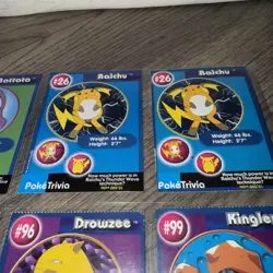 PokeTriva Mewtwo Strikes Back Burger King Pokemon Card Lot Of 9 Vintage - Image 3