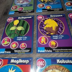 PokeTriva Mewtwo Strikes Back Burger King Pokemon Card Lot Of 9 Vintage - Image 4