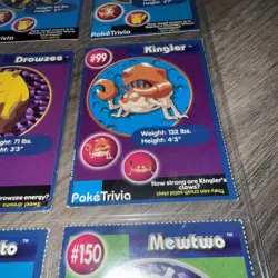 PokeTriva Mewtwo Strikes Back Burger King Pokemon Card Lot Of 9 Vintage - Image 5