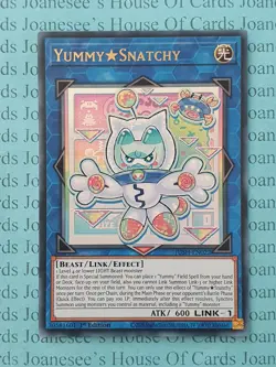 JUSH-EN022 Yummy Snatchy Ultra Rare Yu-Gi-Oh Card 1st Edition New - Image 1