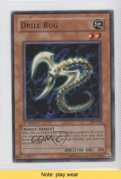 Drill Bug 1st Ed. YuGiOh Pharaoh's Servant #PSV-078 2002 READ 1a1 - Image 1
