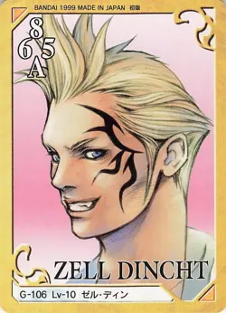 ZABAC G-100 ZELL G-106 Final Fantasy 8 VIII Triple Triad Card Bandai Japanese - Image 2