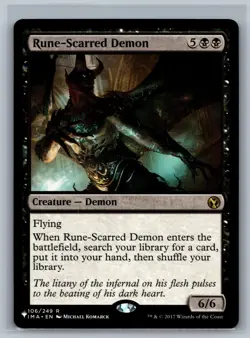 Magic The Gathering The List Reprints Rune-Scarred Demon #106/249 MTG TCG CCG - Image 1
