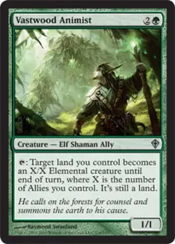 Vastwood Animist -Foil Medium Play MTG Worldwake - Image 1