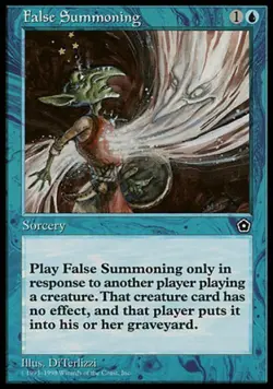 False Summoning - Light Play MTG Portal Second Age - Image 1