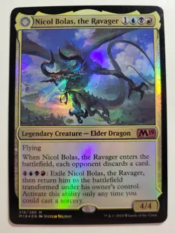 Nicol Bolas The Ravager / Nicol BOLAS the Arisen FOIL M19 NM ENG MTG - Image 1