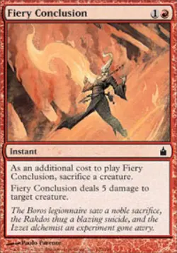 Fiery Conclusion -Foil Medium Play MTG Ravnica - Image 1