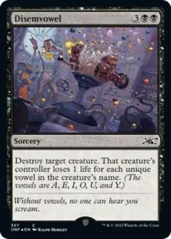 Disemvowel (Galaxy Foil) -Foil Near Mint MTG Unfinity - Image 1