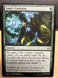 MTG Edge of Eternities 0203 Sami's Curiosity Sorcery COMMON - Image 1