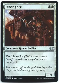 MTG Magic The Gathering Double Masters FOIL #015/332...FENCING ACE.....NP - Image 1