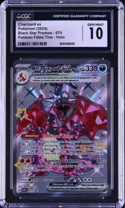 2024 Pokemon SV Black Star Promo Paldean Fates Charizard ex #74 CGC 10 GEM MINT - Image 1