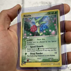 Pokemon 2003 E-Reader Pokemon EX Dragon Roselia Holo #9/97 NM/MT Rare Vintage - Image 2