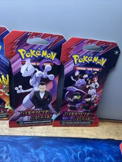 Pokemon Destined Rivals Scarlet And Violet - Lot Of 4 Sealed Packs Sleeved - Image 3