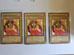 Lot of 3 Yugioh Darkfire Soldier #1 PSV-043 Cards With Freebies - Image 1