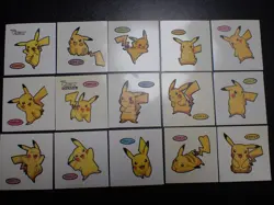 Pokemon Card Daiichi Bread Promo Sticker Pikachu x15 SET #4628 - Image 1
