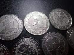 Pokemon Card Meiji Promo Battle Coin x7 Beedrill Rhydon etc #5052 - Image 2