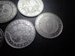Pokemon Card Meiji Promo Battle Coin x7 Beedrill Rhydon etc #5052 - Image 3
