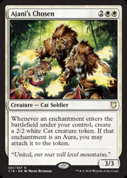 Ajani's Chosen - Medium Play MTG Commander 2018 - Image 1