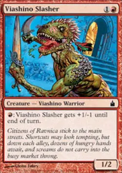 Viashino Slasher -Foil Medium Play MTG Ravnica - Image 1