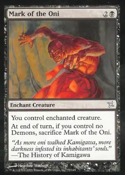 Mark of the Oni - Medium Play MTG Betrayers of Kamigawa - Image 1