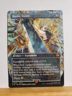 Buster Sword - Full Art / Borderless [FIN 0351] NM - FINAL FANTASY - MTG - Image 2