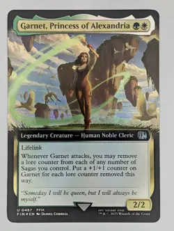 [Foil] Garnet, Princess of Alexandria (Extended Art)(FIN 0487) Final Fantasy Mtg - Image 1