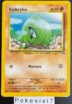 Carte Pokemon EMBRYLEX 57/75 Commune NEO DISCOVERY Wizards FR OCCASION - Image 1