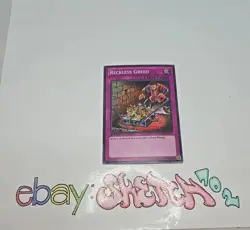 YUGIOH - RECKLESS GREED - LCYW-EN285 - SUPER RARE - 1ST EDITION - YGO TCG - Image 1