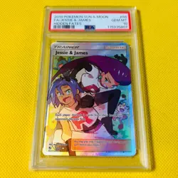 PSA10 GEM MINT 2019 Jessie & James SR #68/68 English Pokemon Card Hidden Fates - Image 1