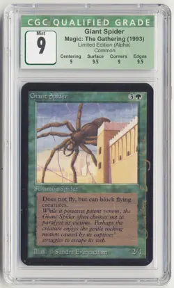 Graded Gold Signed Giant Spider CGC 9 QUAD++ Alpha Artist Sandra Everingham MTG! - Image 1