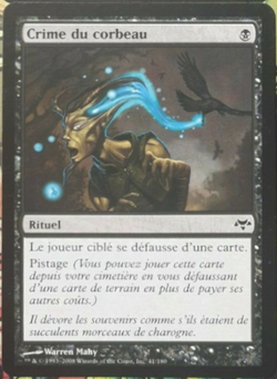 mtg magic Raven's Crime eventide FRENCH vf fr Crime du corbeau coucheciel - Image 1